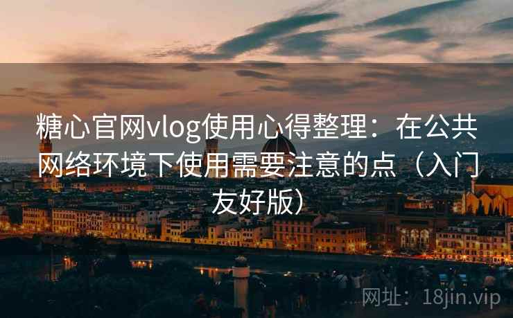 糖心官网vlog使用心得整理：在公共网络环境下使用需要注意的点（入门友好版）