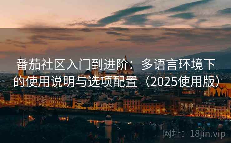 番茄社区入门到进阶：多语言环境下的使用说明与选项配置（2025使用版）