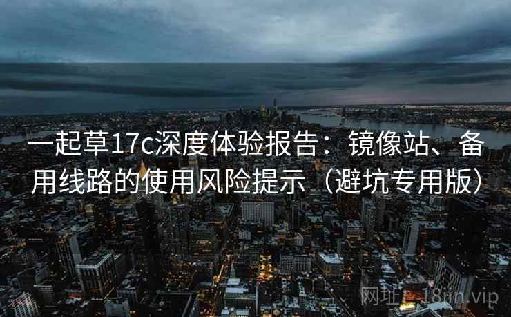 一起草17c深度体验报告：镜像站、备用线路的使用风险提示（避坑专用版）