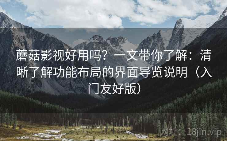 蘑菇影视好用吗？一文带你了解：清晰了解功能布局的界面导览说明（入门友好版）