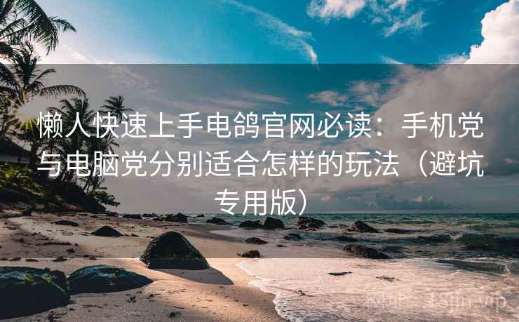 懒人快速上手电鸽官网必读：手机党与电脑党分别适合怎样的玩法（避坑专用版）