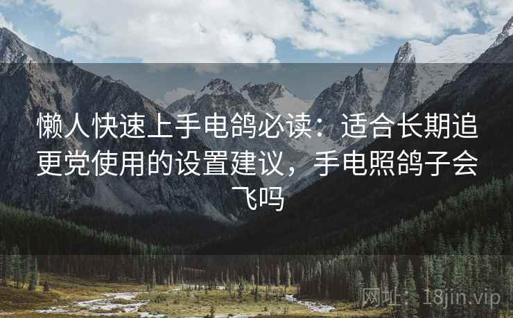 懒人快速上手电鸽必读：适合长期追更党使用的设置建议，手电照鸽子会飞吗